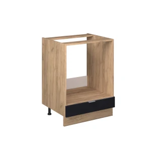 Komfurindbygningsskab Fame-Line Sort stribet 60 cm uden bordplade Vicco