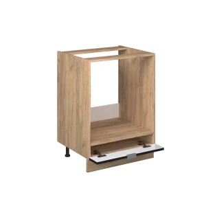 Herdumbauschrank Fame-Line Schwarz gestreift 60 cm ohne Arbeitsplatte livinity®