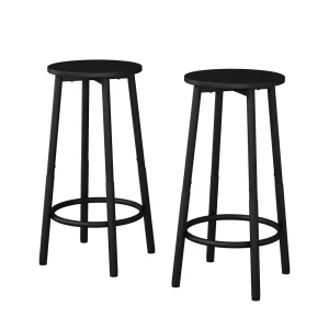 Barstol sæt af 2 Edmonton Sort 31.5 x 64 cm 2 dele Vicco