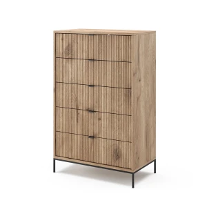 Kommode Eliza Viking Eg 76 x 120 cm med 5 skuffer Vicco