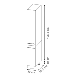 Apothekerschrank Fame-Line Dunkelblau Hochglanz 30 cm Vicco