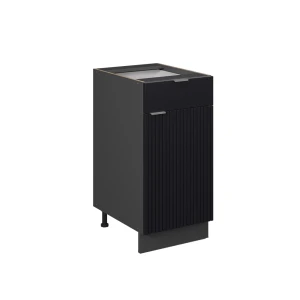 Køkkenskab Fame-Line Sort stribet 40 cm uden bordplade Vicco