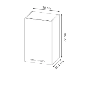 Hängeschrank Fame-Line Dunkelblau Hochglanz 30 cm Vicco