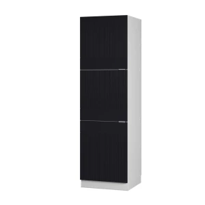 Komfurindbygningsskab Fame-Line Sort stribet 60 cm Vicco