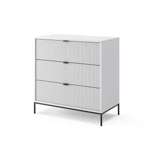 Kommode Eliza Hvid 80 x 81.2 cm med 3 skuffer Vicco