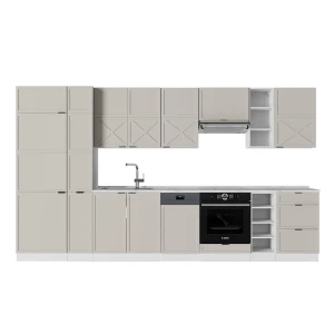 Køkkenrække Fame-Line Grå/beige/hvid 355 cm uden bordplade Vicco