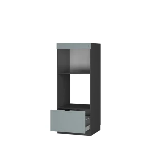 Mikrowellenschrank Fame-Line Hellblau-grau 60 cm offen livinity®