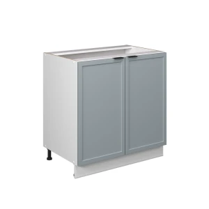 Meuble bas sous-évier Fame-Line Bleu clair-gris 80cm avec étagère, sans PT Vicco