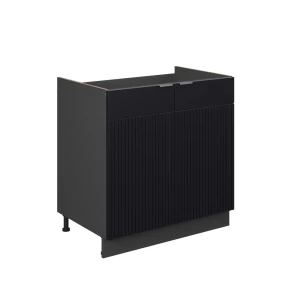 Vaskeskab Fame-Line Sort stribet 80 cm uden bordplade Vicco