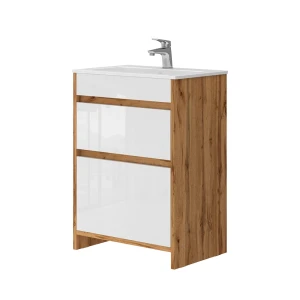 Badeværelsesmøbelsæt Detmold Gold power oak 2 dele, basisenhed 60 cm Vicco