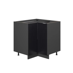 Hjørneskab Fame-Line Sort stribet 80.5 cm uden bordplade Vicco