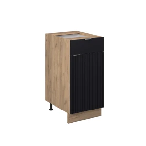 Mobiletto base per cucina Fame-Line Nero rigato 40 cm senza piano di lavoro Vicco