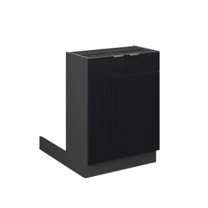 Køkkenø Fame-Line Sort stribet 60 cm uden bordplade Vicco