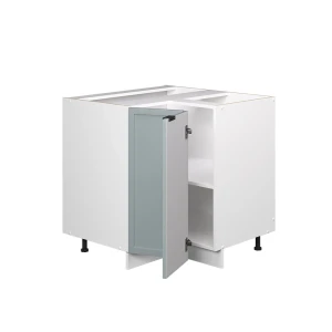Eckunterschrank Fame-Line Hellblau-grau 80.5 cm ohne Arbeitsplatte livinity®