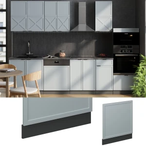 Frontblende Fame-Line Hellblau-grau 60 cm , AP Anthrazit livinity®