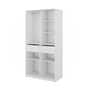 Garderobe Elmo Hvid 100 x 200 cm med 2 skuffer Vicco