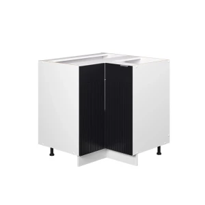 Hjørneskab Fame-Line Sort stribet 80.5 cm uden bordplade Vicco