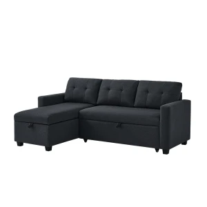Sofa L-form Campina Antracit 226 x 163 cm med søvnfunktion Vitalispa