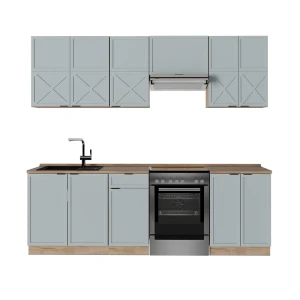 Pentry Fame-Line Ljus blågrå/Goldkraft ek 240 cm , AP Oak Vicco