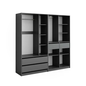 Garderobe Elmo Antracit 200 x 200 cm Sæt med 2 stk. Vicco