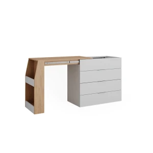 Håndarbejdsbord Iva Hvid 95.5 x 80 cm kan foldes ud, 4 skuffer Vicco