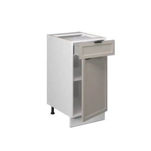 Küchenunterschrank Fame-Line GrauBeige 40 cm ohne Arbeitsplatte livinity®