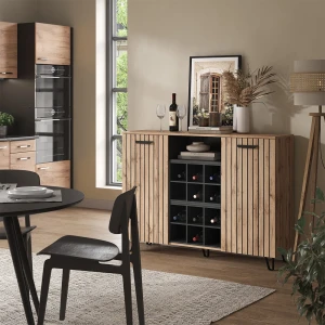Kommode Amber Braun 38 x 100 cm mit 2 Türen livinity®