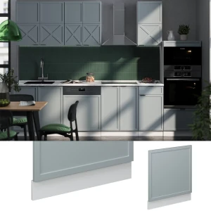 Frontblende Fame-Line Hellblau-grau 60 cm , AP Anthrazit livinity®