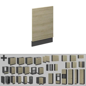 Frontblende Fame-Line Eiche Paneel 45 cm livinity®
