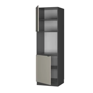 Herdumbauschrank Fame-Line GrauBeige 60 cm offen livinity®
