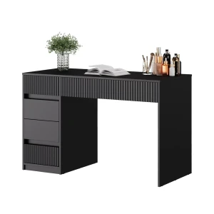 Tavolino da toilette Omira Nero 120 cm Senza specchio Vicco