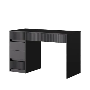 Skrivebord Omira Sort 120 x 55 cm med 5 skuffer Vicco