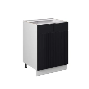 Køkkenskab Fame-Line Sort stribet 60 cm uden bordplade Vicco