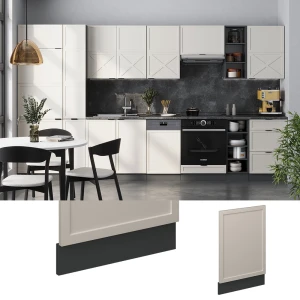 Frontblende Fame-Line GrauBeige 45 cm , AP Marmor livinity®