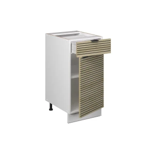 Küchenunterschrank Fame-Line Eiche Paneel 40 cm ohne Arbeitsplatte livinity®