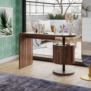 Schminktisch Lara Eiche rustikal 120 cm mit 2 Schubladen livinity®