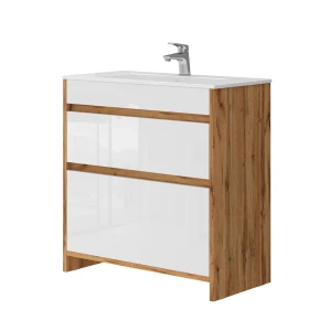 Underskab til håndvask Detmold Gold power oak 2 dele, underskab 80 cm Vicco