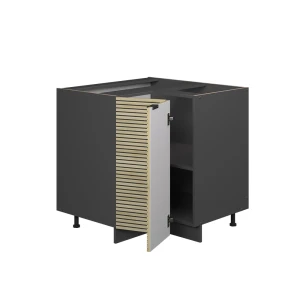 Eckunterschrank Fame-Line Eiche Paneel 80.5 cm ohne Arbeitsplatte livinity®