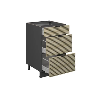 Küchenunterschrank Fame-Line Eiche Paneel 50 cm ohne Arbeitsplatte livinity®