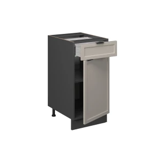 Küchenunterschrank Fame-Line GrauBeige 40 cm ohne Arbeitsplatte livinity®