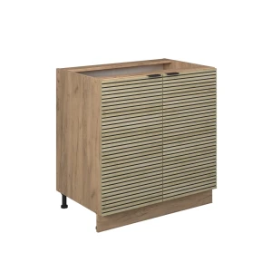 Køkkenskab Fame-Line Panel i eg 80 cm med hylde, uden bordplade Vicco