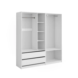 Armadio multifunzione Elmo Bianco 180 x 200 cm Set di 2 Vicco