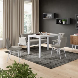 Esstisch Granny Weiß 80-120 x 70 cm ausziehbar livinity®