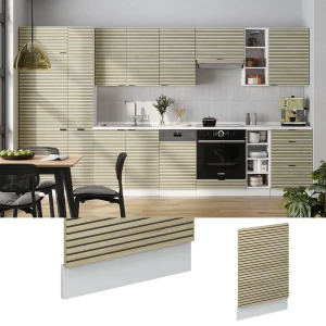 Frontblende Fame-Line Eiche Paneel 45 cm , AP Marmor livinity®
