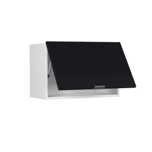 Hängeschrank Fame-Line Schwarz gestreift 60 cm Flach livinity®