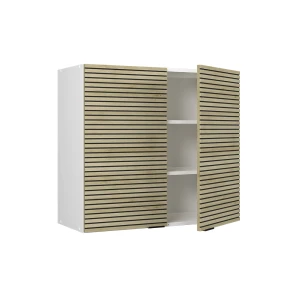 Küchenglasschrank Fame-Line Eiche Paneel 80 cm livinity®