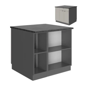 Keittiösaari Fame-Line Harmaa beige 90 cm laatikolla, ilman työtasoa Vicco