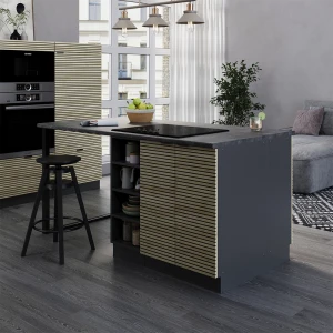 Kücheninsel Fame-Line Eiche Paneel 90 cm ohne Arbeitsplatte livinity®