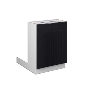 Køkkenø Fame-Line Sort stribet 60 cm uden bordplade Vicco
