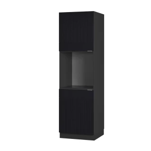 Ovenombouwkast Fame-Line Zwart gestreept 60 cm open Vicco